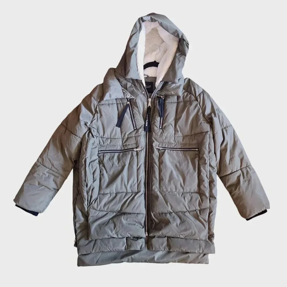 Bagatelle Sport Olive Green Layered Subarctic Thermal Puffer Zipper Jacket Large - Picture 3 of 15